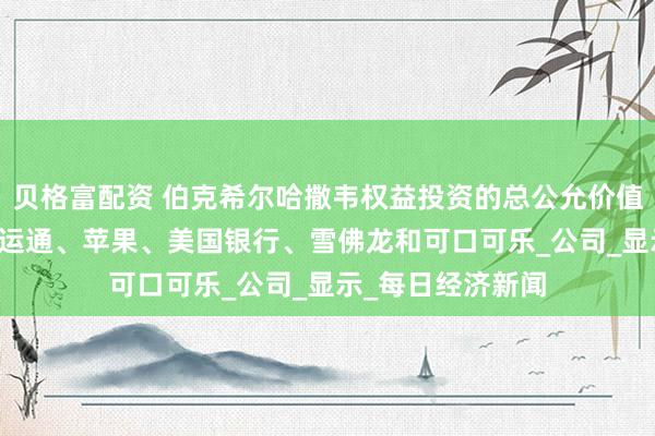 贝格富配资 伯克希尔哈撒韦权益投资的总公允价值69%集中在美国运通、苹果、美国银行、雪佛龙和可口可乐_公司_显示_每日经济新闻