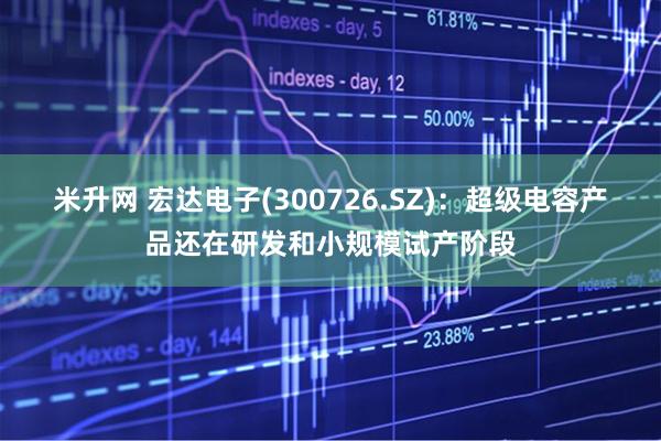 米升网 宏达电子(300726.SZ)：超级电容产品还在研发和小规模试产阶段